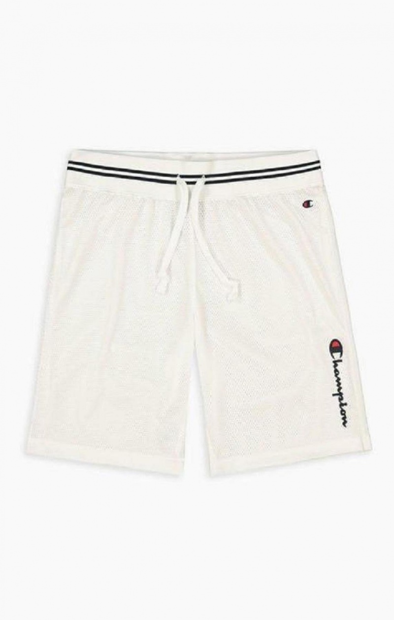 Short Champion Vertical Script Logo Shorts Homme Blanche | 2710-FWNRZ