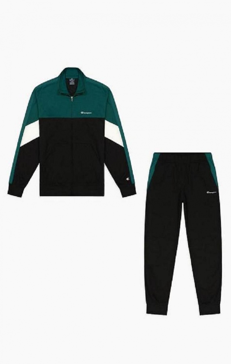 Survêtement Champion Colour Block Script Logo Zip-Up Sweatsuit Homme Noir | 6357-DWKIJ