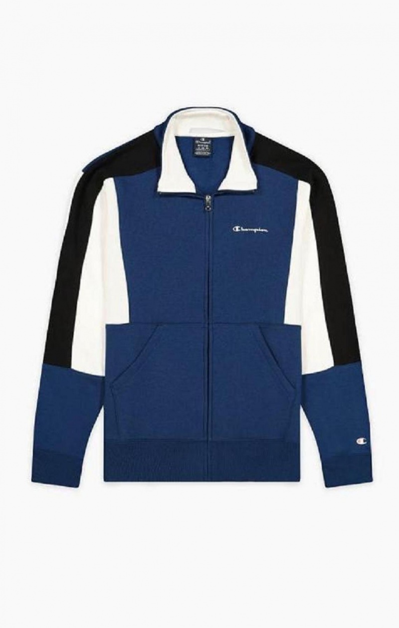 Survêtement Champion Contrast Colour Block Script Logo Tracksuit Homme Bleu | 4067-BJAUP