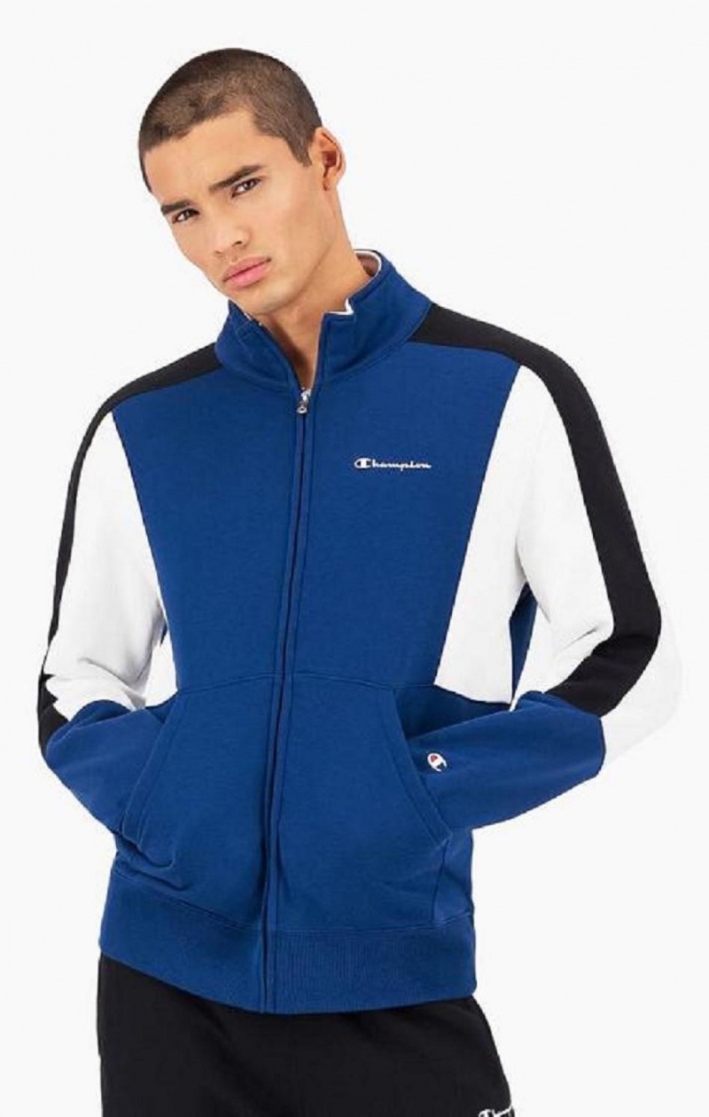 Survêtement Champion Contrast Colour Block Script Logo Tracksuit Homme Bleu | 4067-BJAUP