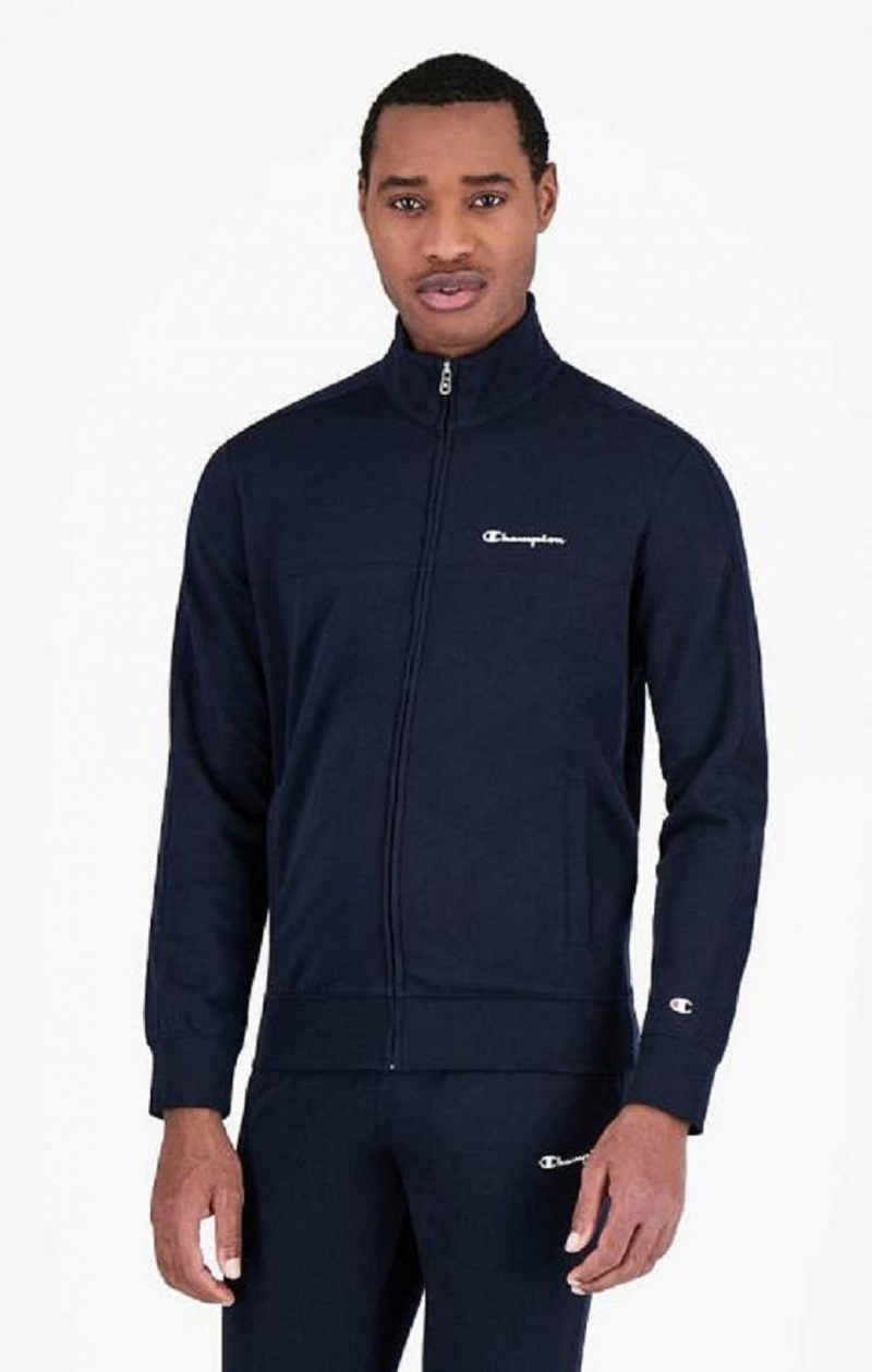 Survêtement Champion Script Logo Detail Zip-Up Sweatsuit Homme Bleu Foncé | 8609-BIHAW