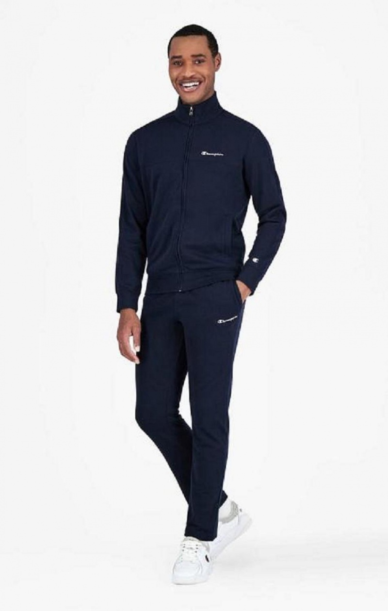 Survêtement Champion Script Logo Detail Zip-Up Sweatsuit Homme Bleu Foncé | 8609-BIHAW