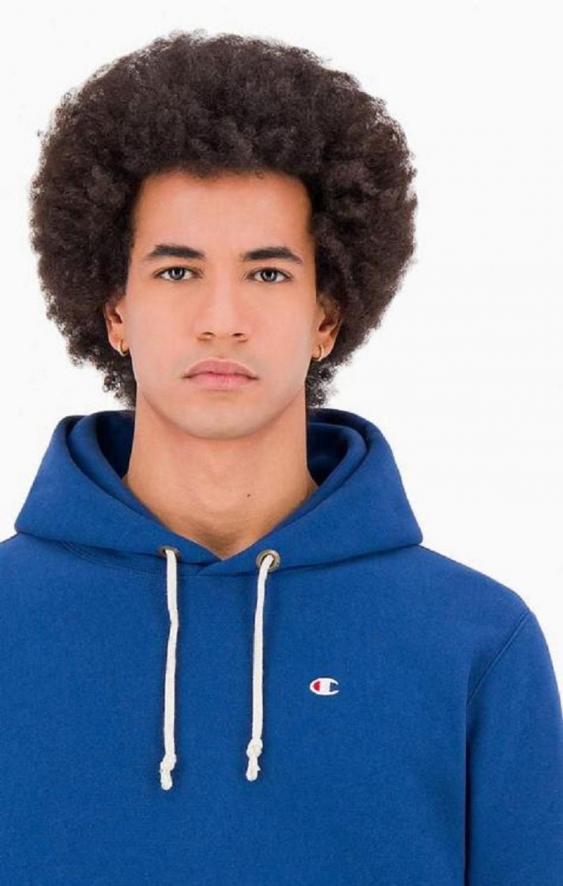 Sweat a Capuche Champion C Logo Reverse Weave Hoodie Homme Bleu | 3691-KLQYE