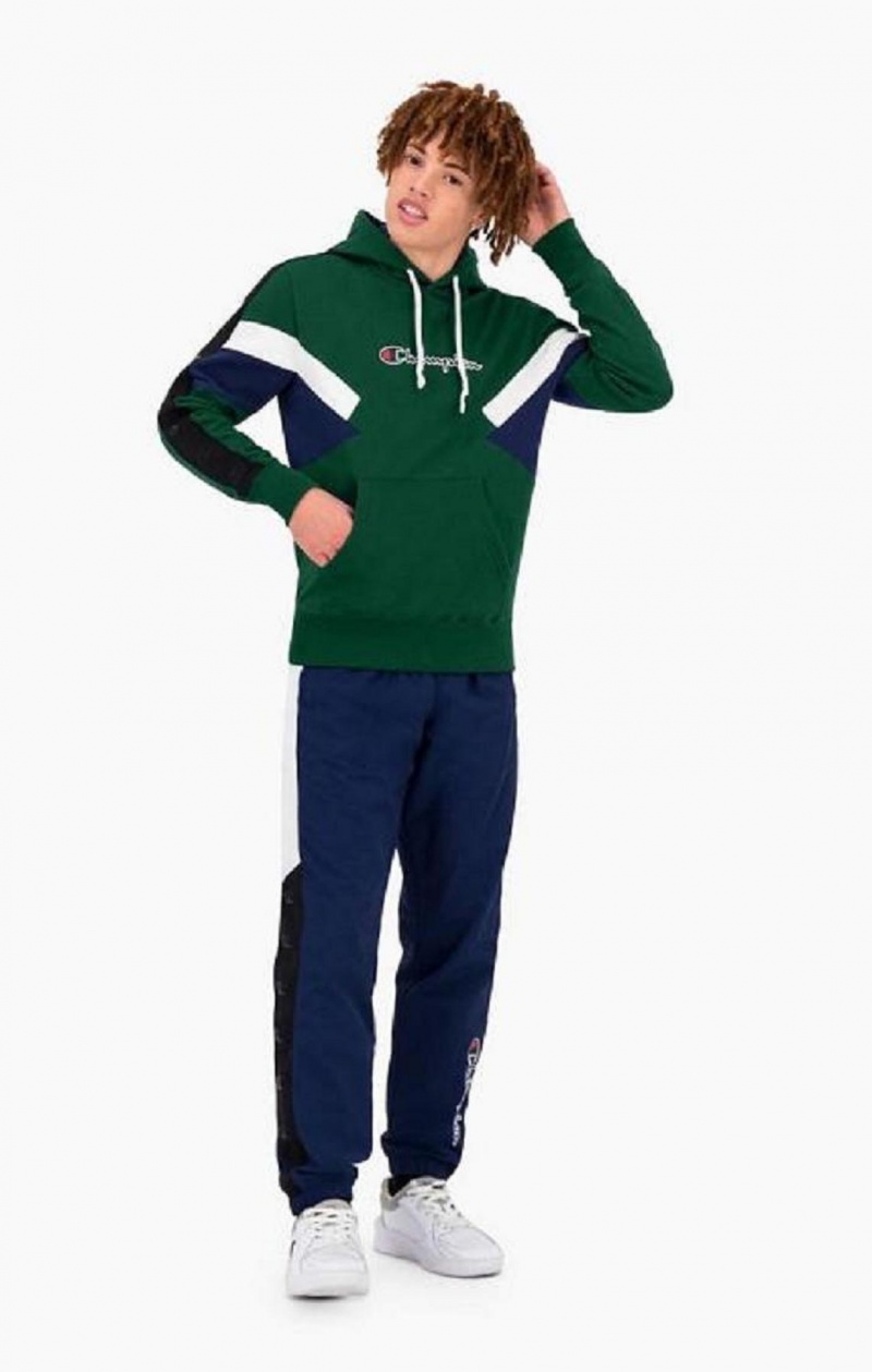 Sweat a Capuche Champion Colour Block Insert Fleece Hoodie Homme Vert Clair | 5281-HWDUO