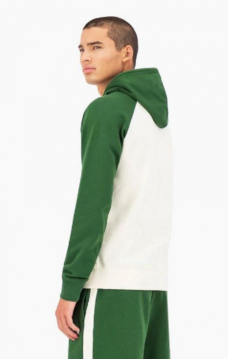 Sweat a Capuche Champion Colour Block Script Logo Hoodie Homme Vert Blanche | 6917-UCJSM