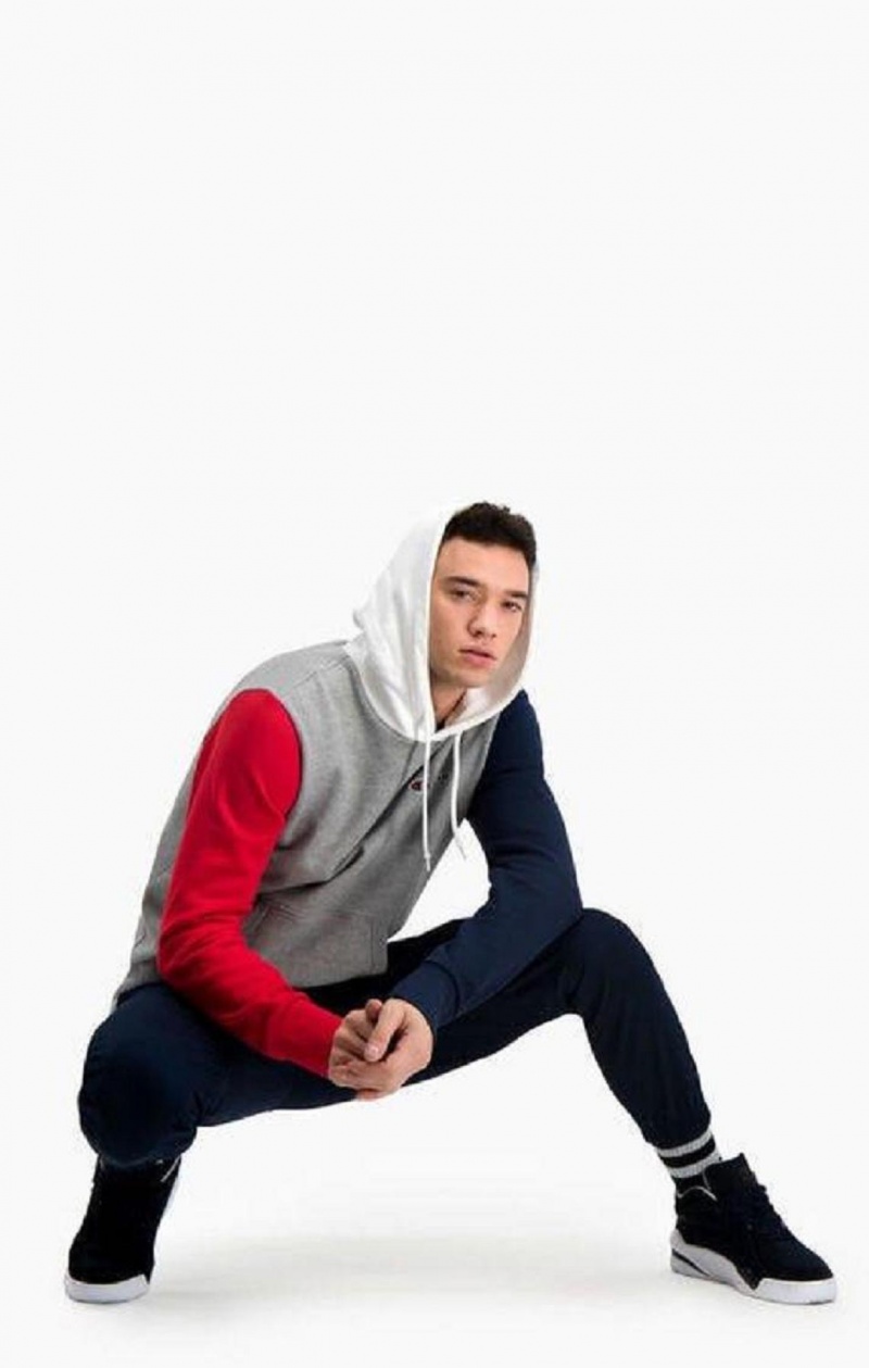 Sweat a Capuche Champion Contrast Colour Block Sleeve Hoodie Homme Grise Foncé | 4297-XYRNW