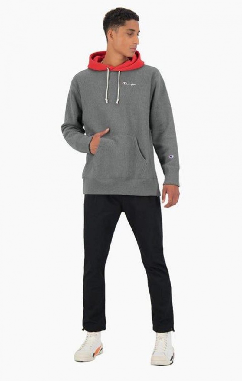 Sweat a Capuche Champion Contrast Hood Reverse Weave Hoodie Homme Grise Foncé | 2096-MEYQP