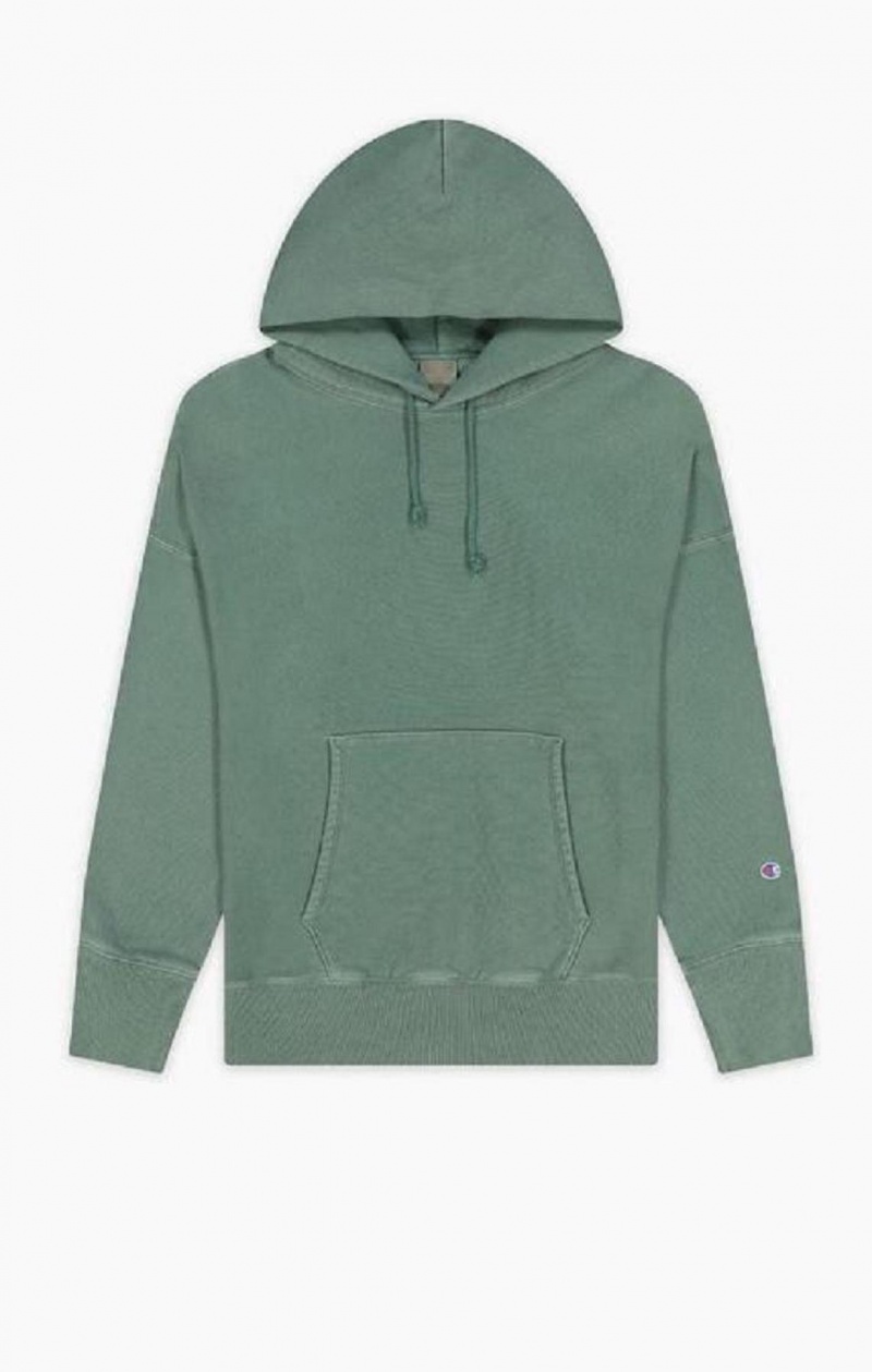 Sweat a Capuche Champion Drop Shoulder Reverse Weave Hoodie Homme Vert | 9604-ECFUD