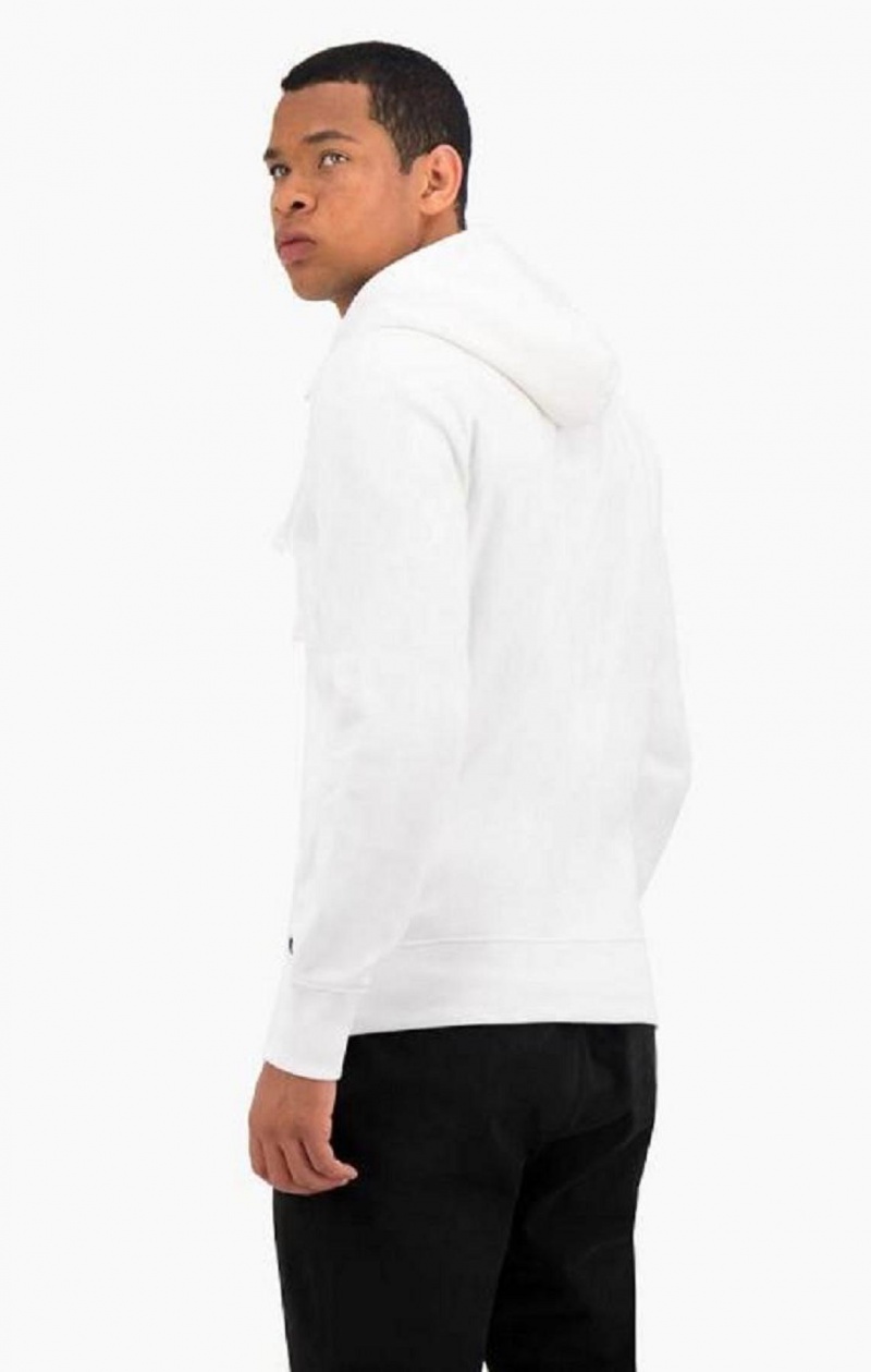 Sweat a Capuche Champion Half Zip-Up Flap Pocket Fleece Hoodie Homme Blanche | 2615-NMXLR