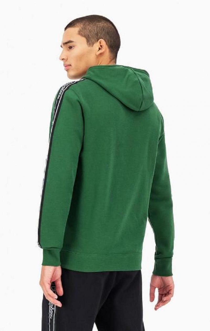 Sweat a Capuche Champion Jacquard Logo Tape Hoodie Homme Vert Clair | 7054-AZNPK