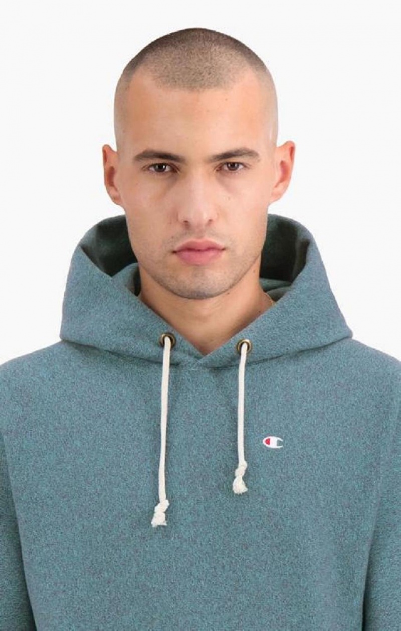 Sweat a Capuche Champion Jaspé C Logo Reverse Weave Hoodie Homme Turquoise | 9324-AOIDK