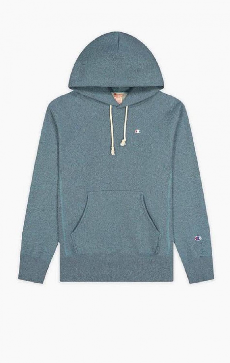 Sweat a Capuche Champion Jaspé C Logo Reverse Weave Hoodie Homme Turquoise | 9324-AOIDK