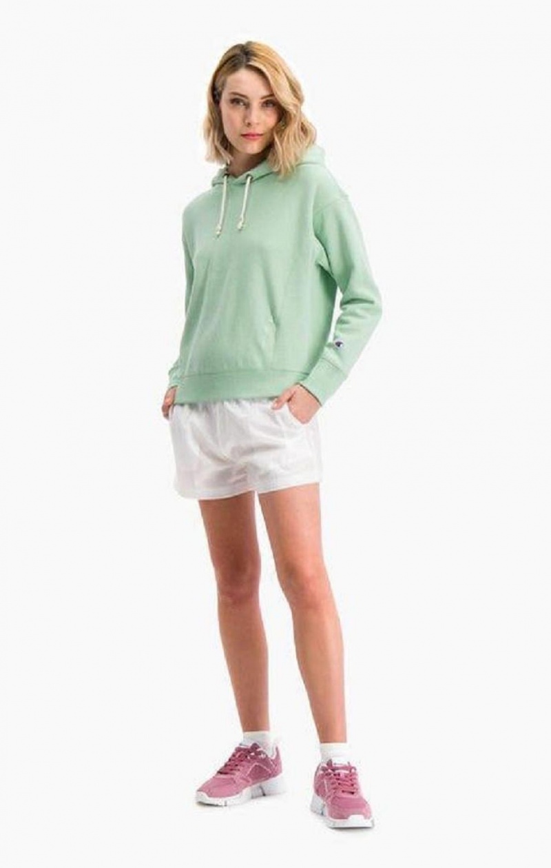 Sweat a Capuche Champion Legere Reverse Weave Oversized Hoodie Femme Vert Clair | 7543-SVIKZ