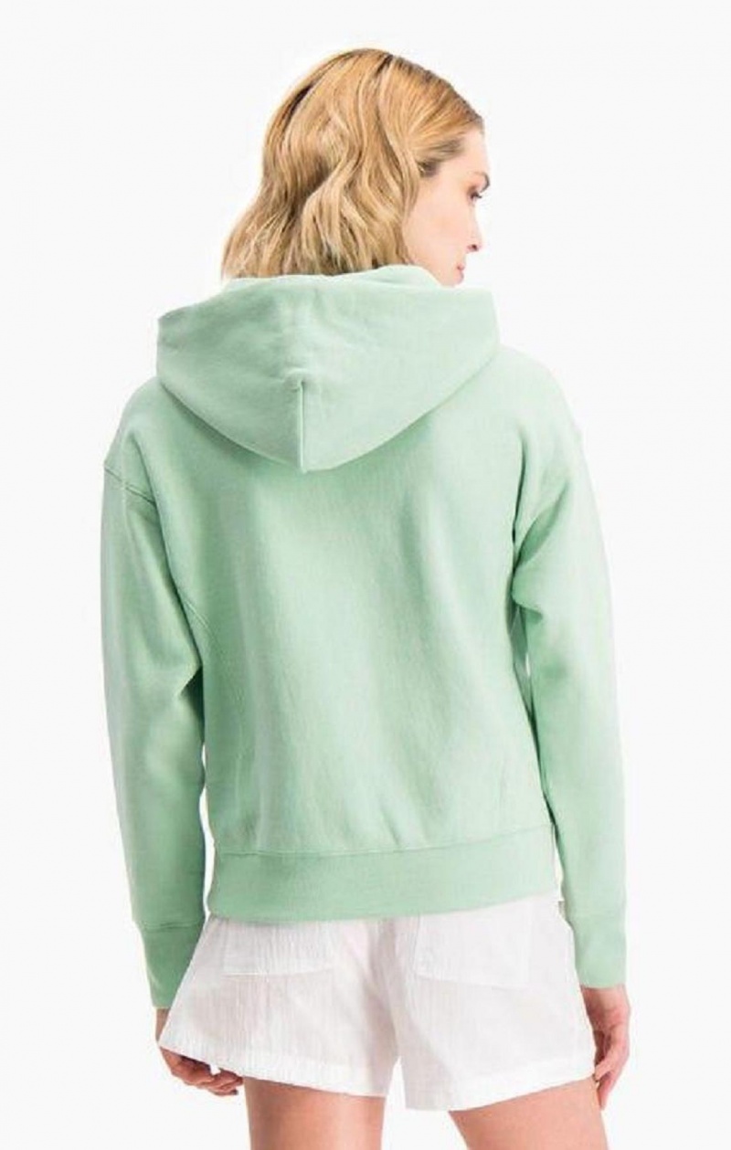 Sweat a Capuche Champion Legere Reverse Weave Oversized Hoodie Femme Vert Clair | 7543-SVIKZ