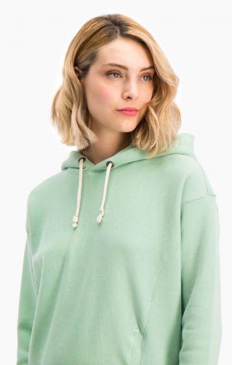 Sweat a Capuche Champion Legere Reverse Weave Oversized Hoodie Femme Vert Clair | 7543-SVIKZ