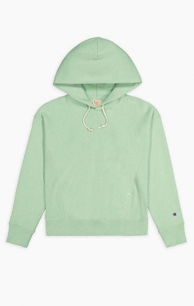 Sweat a Capuche Champion Legere Reverse Weave Oversized Hoodie Femme Vert Clair | 7543-SVIKZ