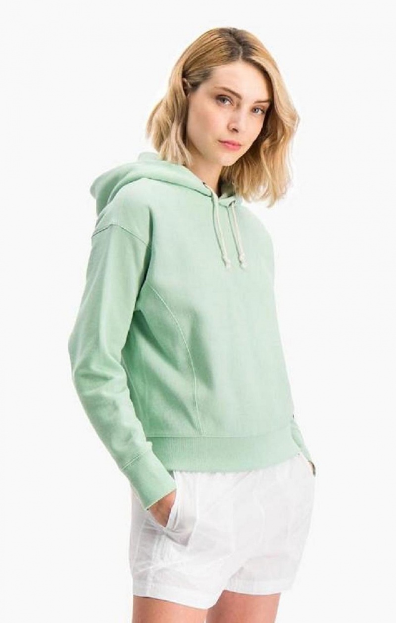 Sweat a Capuche Champion Legere Reverse Weave Oversized Hoodie Femme Vert Clair | 7543-SVIKZ