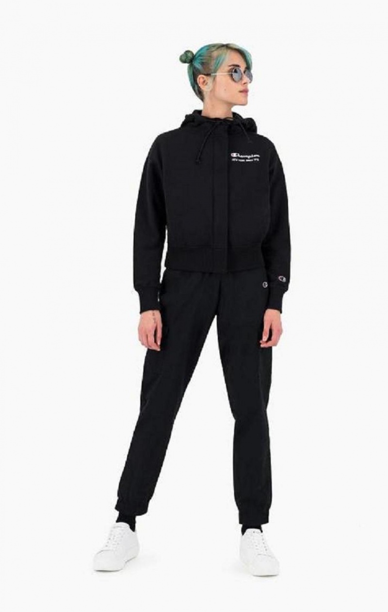 Sweat a Capuche Champion New York Hoodie Femme Noir | 9384-CERYV