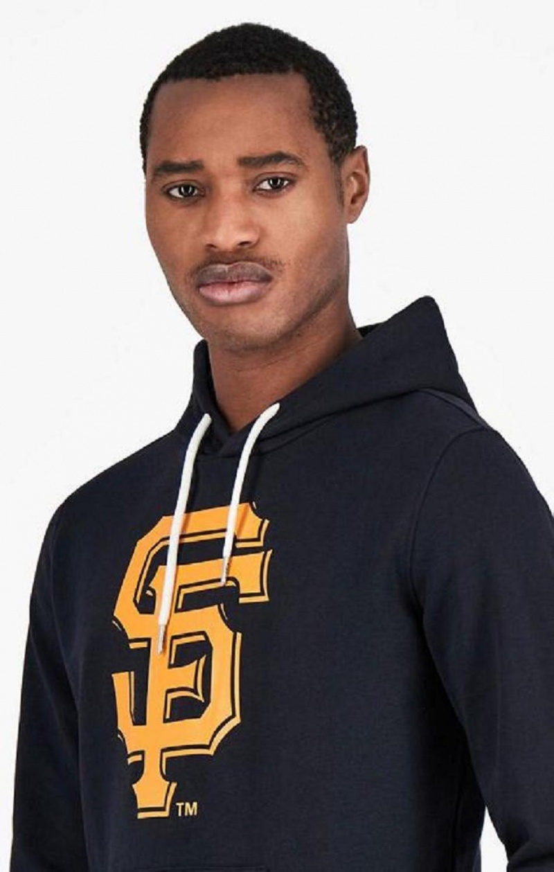 Sweat a Capuche Champion San Francisco MLB Hoodie Homme Noir | 1059-GKCVX