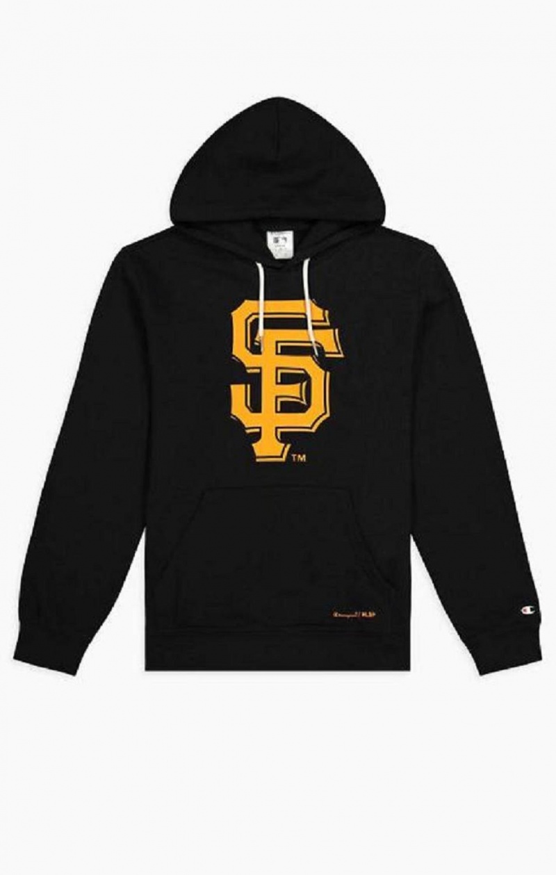 Sweat a Capuche Champion San Francisco MLB Hoodie Homme Noir | 1059-GKCVX