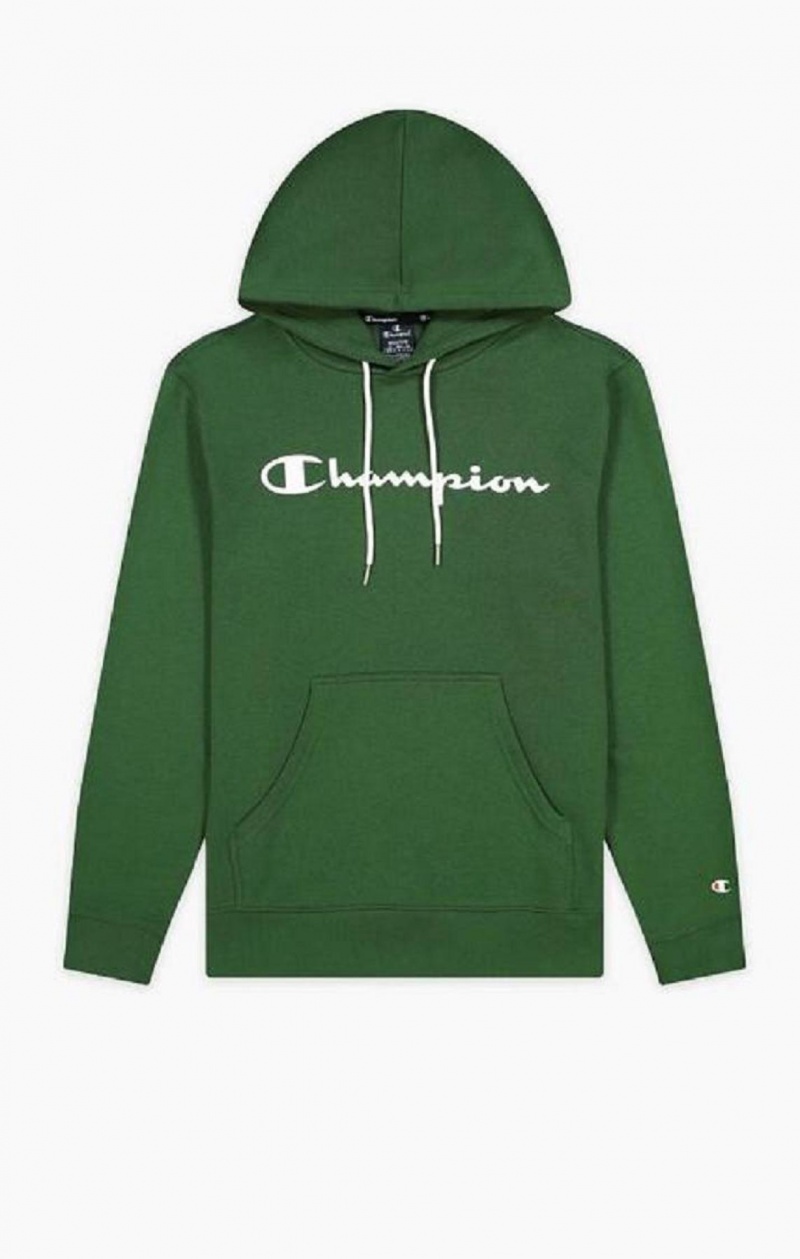 Sweat a Capuche Champion Script Logo Fleece Hoodie Homme Vert Clair | 5361-JTWSP