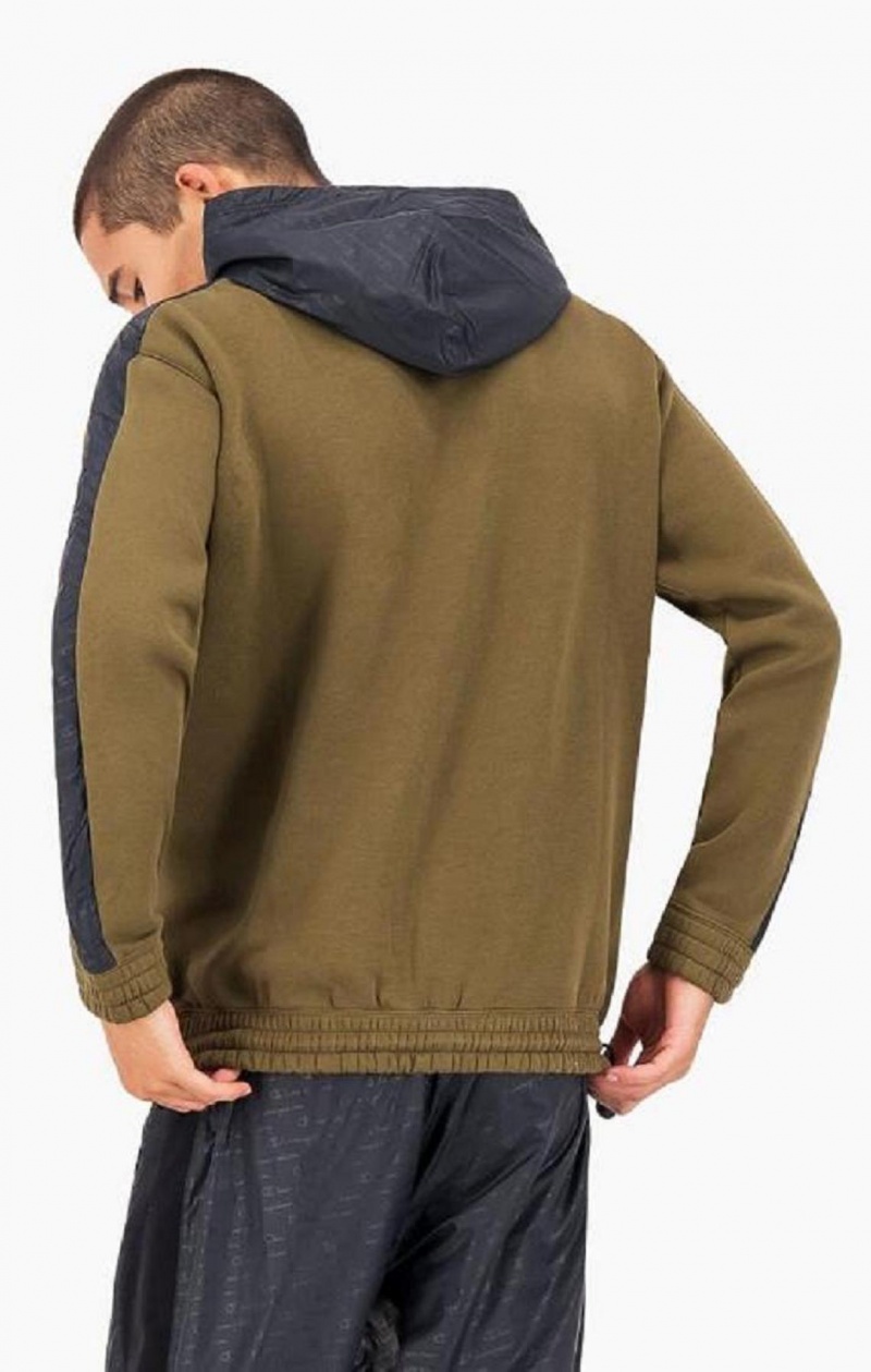 Sweat a Capuche Champion Script Logo Fleece Hoodie Homme Vert | 7845-AHCGY