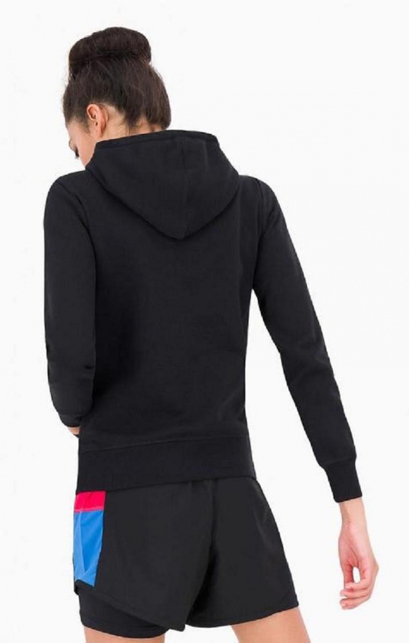 Sweat a Capuche Champion Script Logo Fleece Hoodie Femme Noir | 1325-QUFER