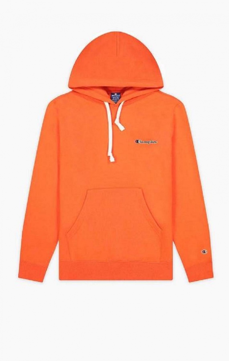 Sweat a Capuche Champion Small Script Logo Hoodie Homme Rouge | 2937-QZVEP