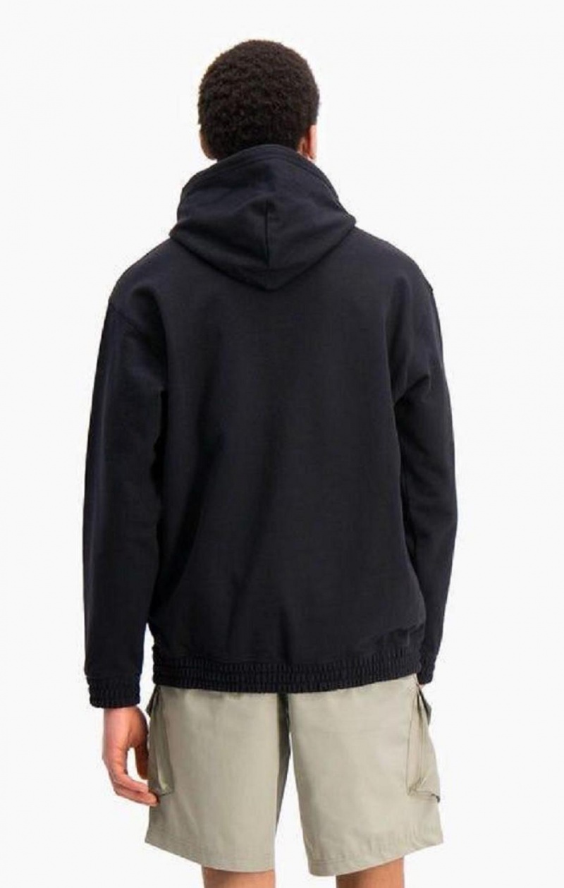 Sweat a Capuche Champion Triple Script Logo Cargo Pocket Hoodie Homme Noir | 5309-AJVGB