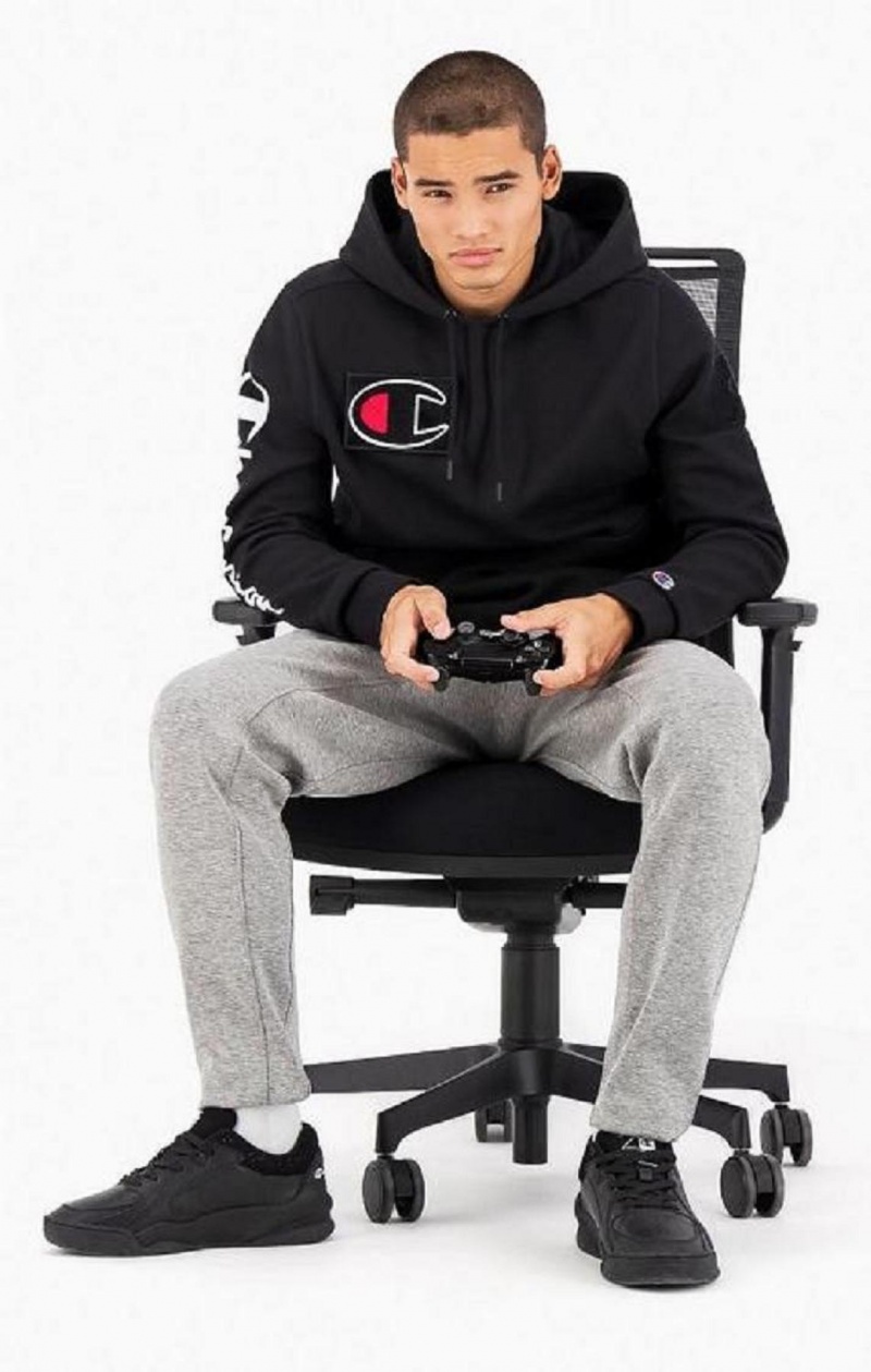 Sweat a Capuche Champion Ultimate Gaming Hoodie Homme Noir | 3275-CQSWM