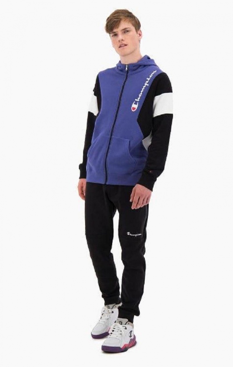 Sweat a Capuche Champion Zip-Up Colour Block Coton Terry Encapuchonné Jacket Homme Lavande | 9548-OBDEY