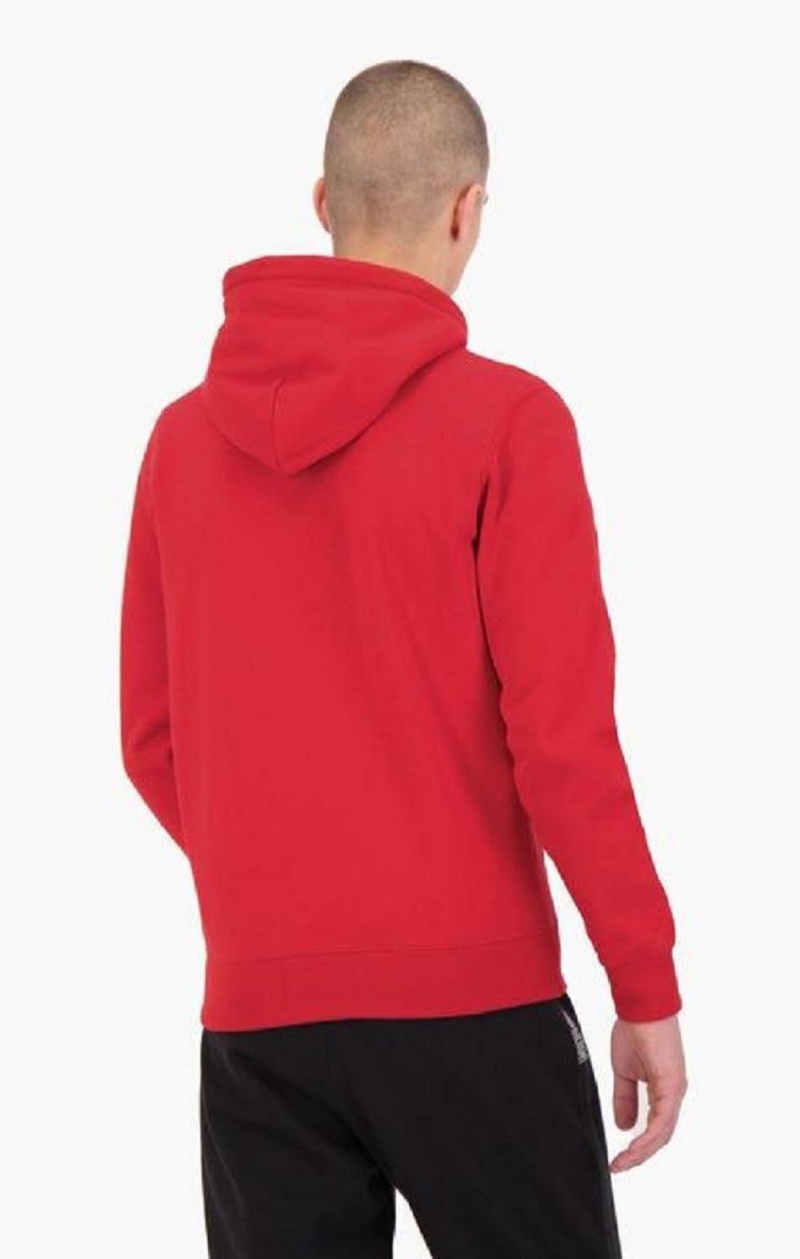 Sweat a Capuche Champion Zip-Up Daim C Coton Terry Hoodie Homme Rouge | 2804-BKMLR