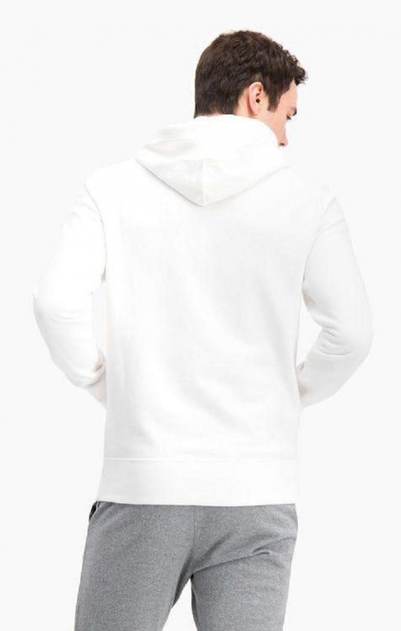 Sweat a Capuche Champion Zip-Up Satin C Logo Hoodie Homme Blanche | 8619-XUCHR