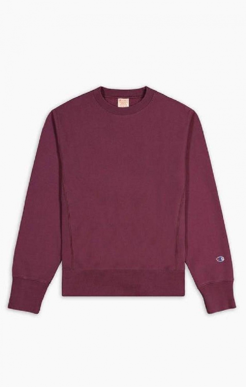 Sweats Champion Acid Wash Reverse Weave Sweatshirt Homme Bordeaux | 1839-QAKTL