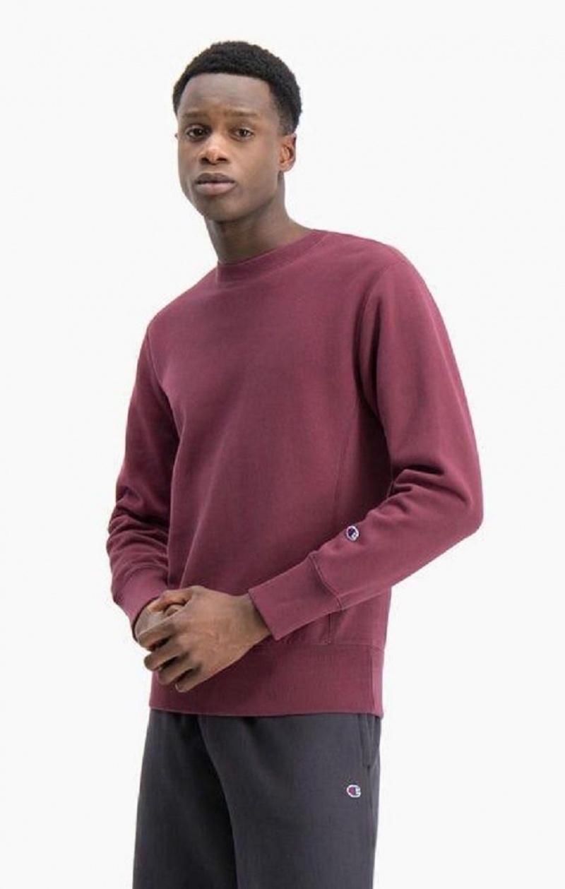 Sweats Champion Acid Wash Reverse Weave Sweatshirt Homme Bordeaux | 1839-QAKTL