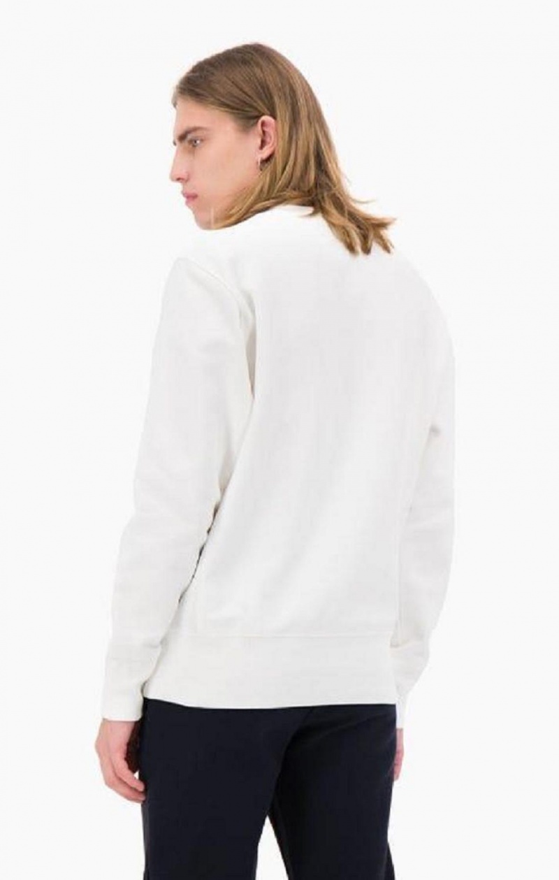 Sweats Champion Archive Print Reverse Weave Sweatshirt Homme Blanche | 7021-PFRHX