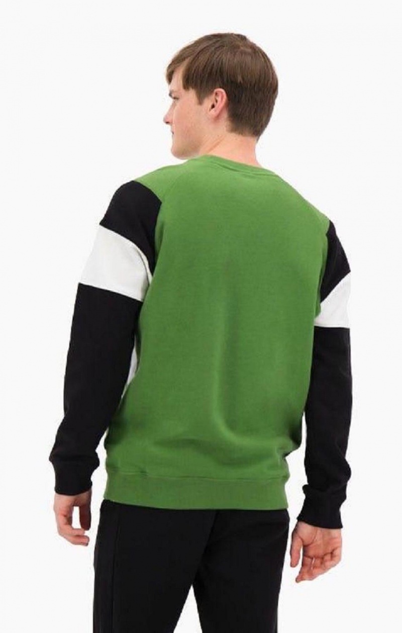 Sweats Champion Colour Block Coton Terry Sweatshirt Homme Vert | 4890-RSVUW