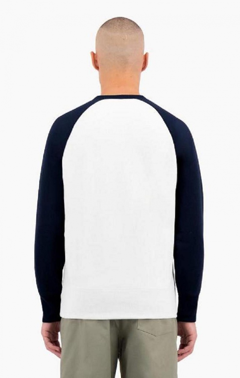 Sweats Champion Colour Block Reverse Weave Sweatshirt Homme Blanche | 4869-DOIVC