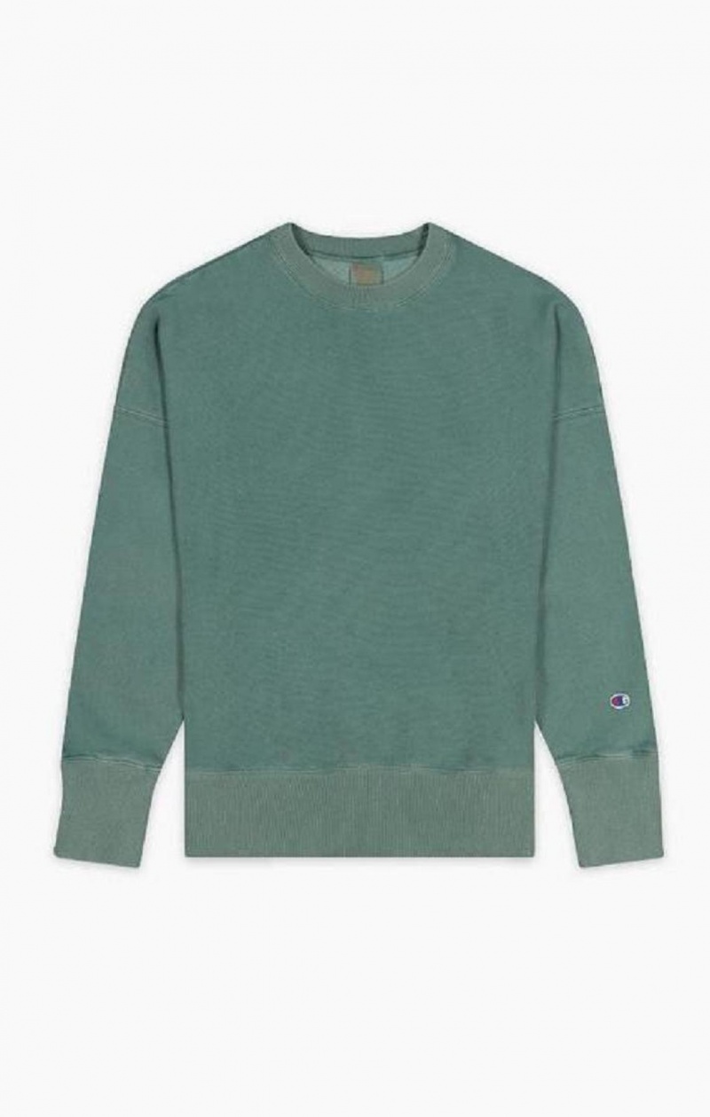 Sweats Champion Drop Shoulder Reverse Weave Sweatshirt Homme Vert | 2683-ABWVM