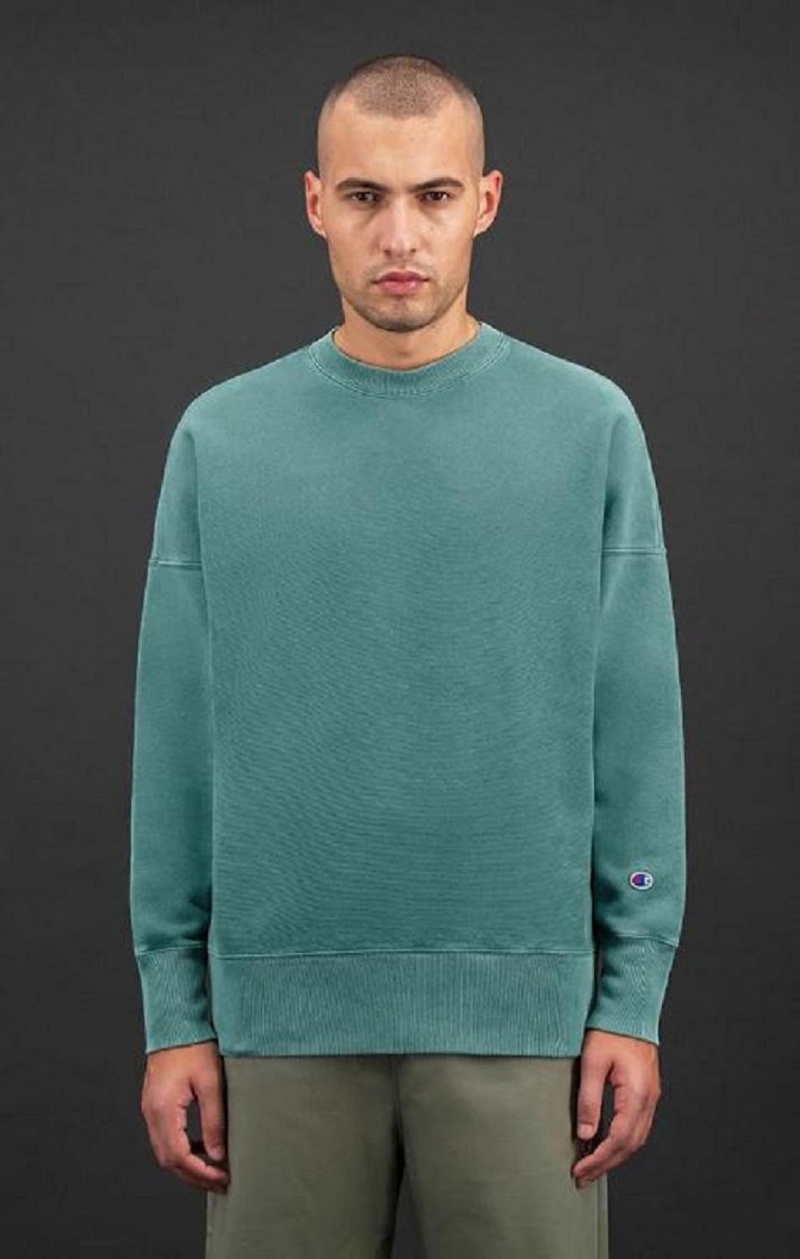 Sweats Champion Drop Shoulder Reverse Weave Sweatshirt Homme Vert | 2683-ABWVM