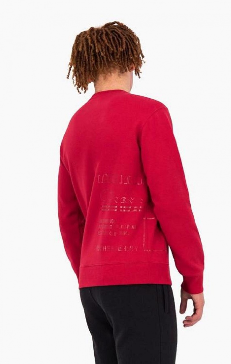 Sweats Champion Graphique Logo Print Rembourré Insert Sweatshirt Homme Rouge | 5234-MOFLI