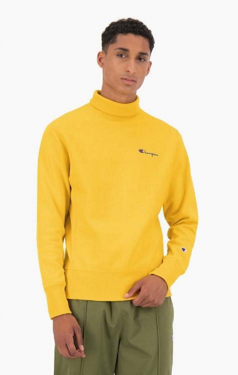 Sweats Champion High Neck Reverse Weave Sweatshirt Homme Doré | 2143-LSJPK