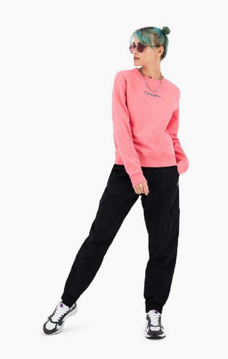 Sweats Champion Jaspé Script Logo Sweatshirt Femme Rose | 1360-FZPST