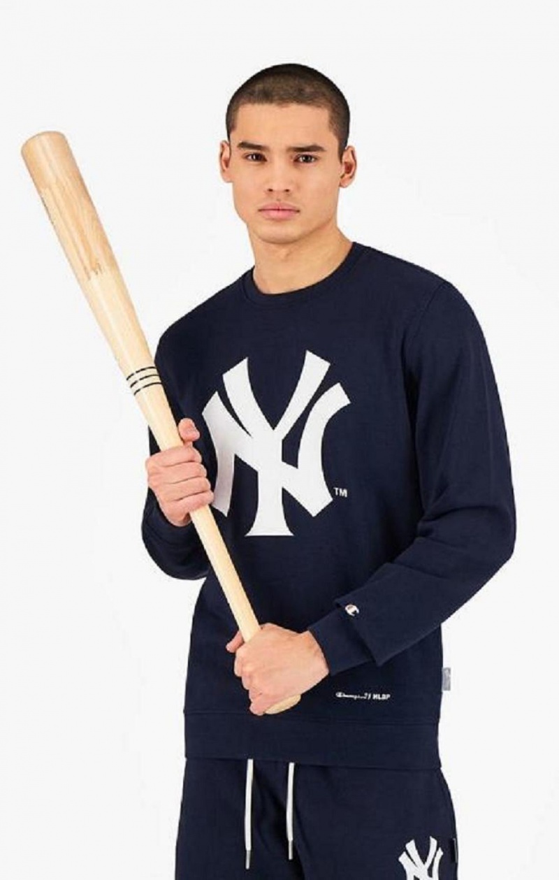 Sweats Champion New York MLB Sweatshirt Homme Bleu Foncé | 2475-EXRWK