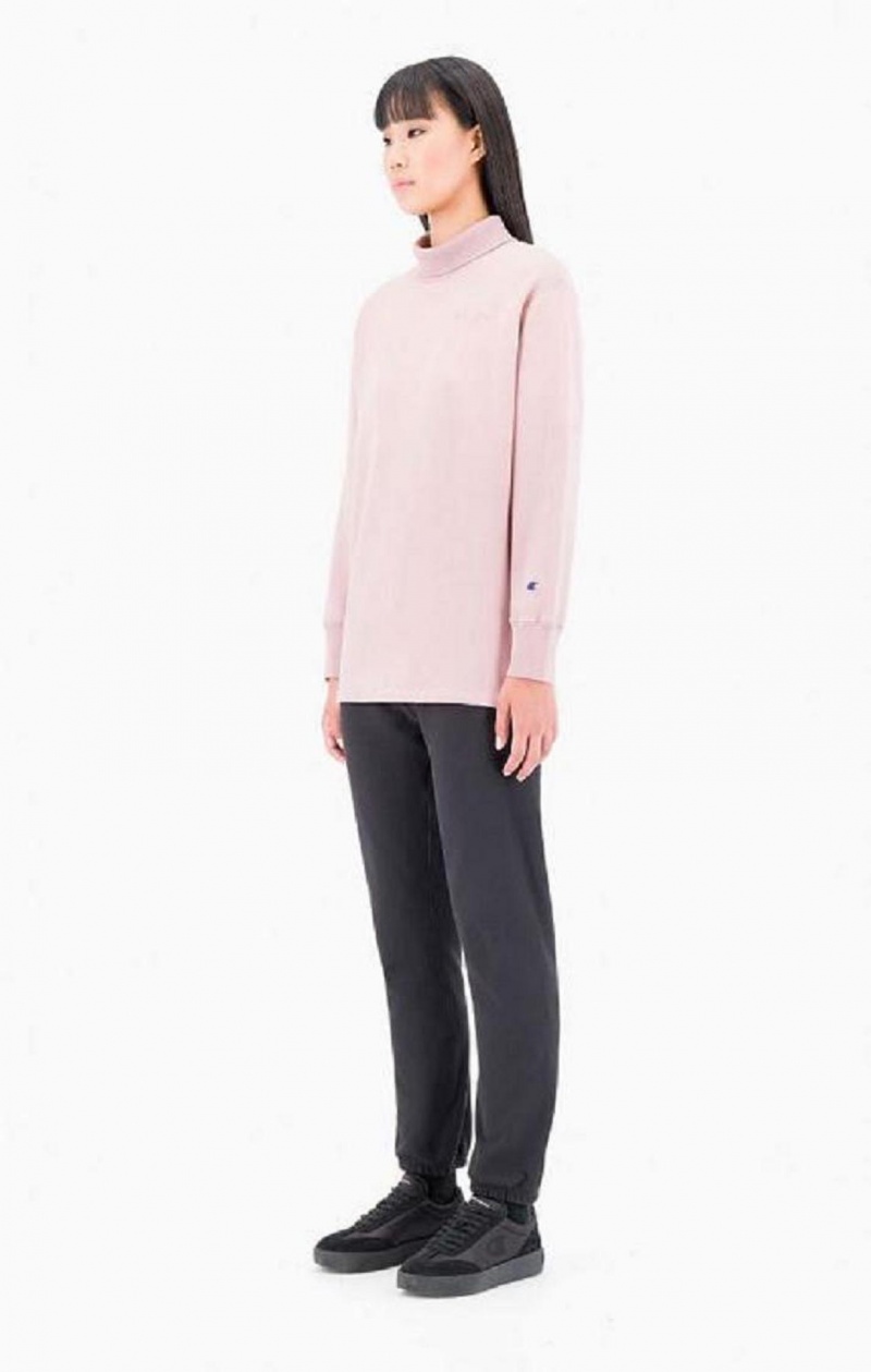 Sweats Champion Ombré Wash High Neck Sweatshirt Femme Rose | 8162-BTGLP