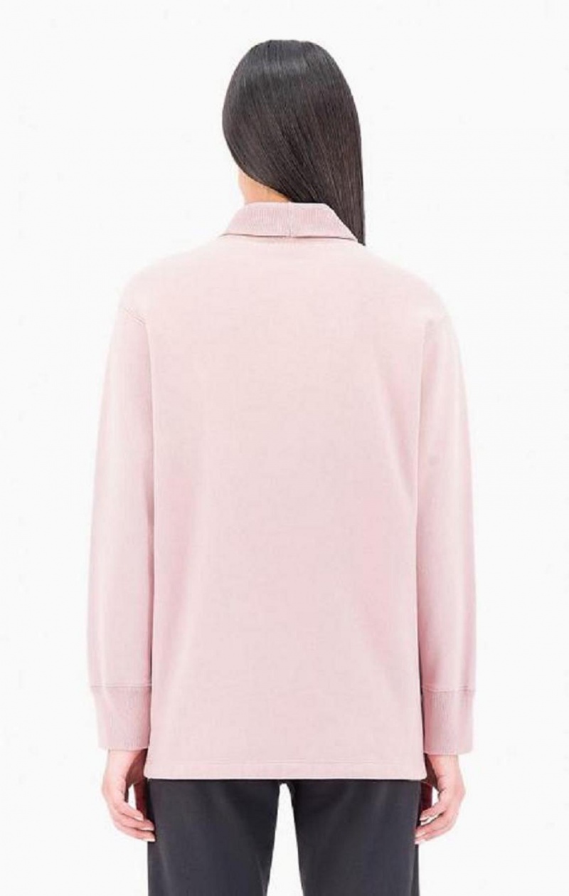 Sweats Champion Ombré Wash High Neck Sweatshirt Femme Rose | 8162-BTGLP