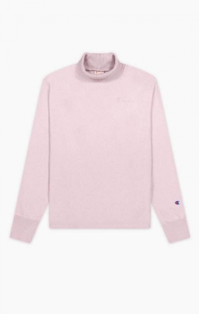 Sweats Champion Ombré Wash High Neck Sweatshirt Femme Rose | 8162-BTGLP