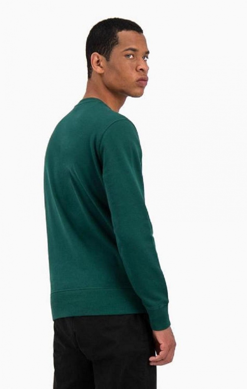 Sweats Champion Satin Stitch Script Logo Fleece Sweatshirt Homme Vert Clair | 2639-EOFZM