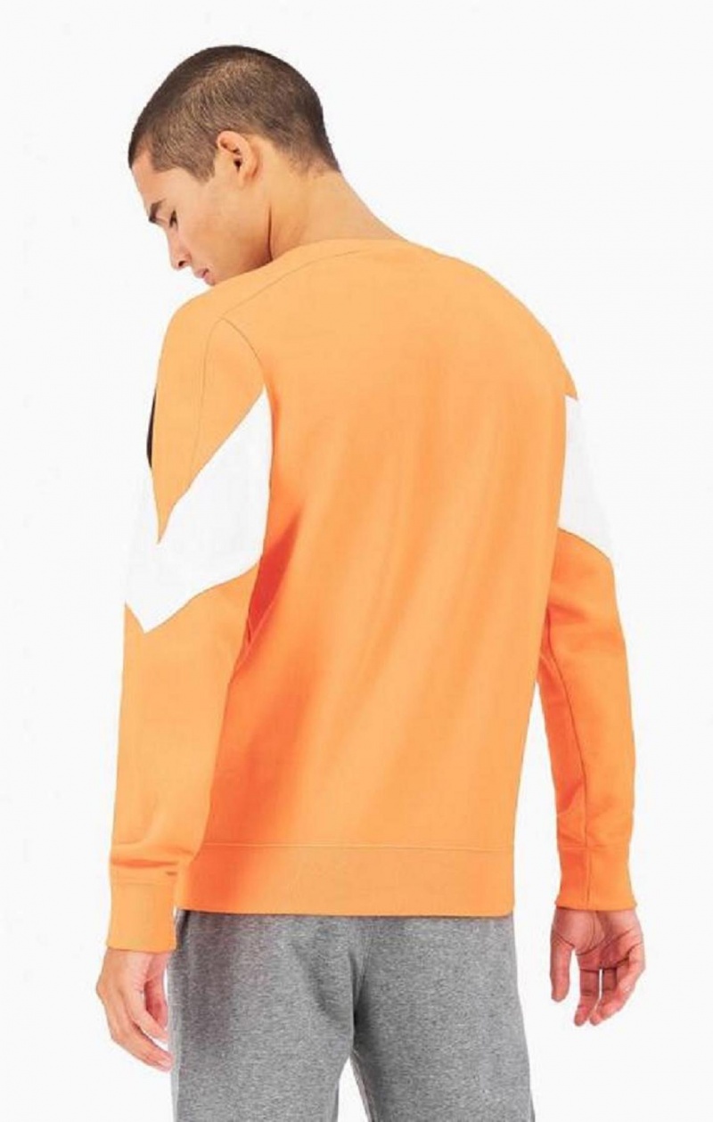 Sweats Champion Script Logo Colour Block Fleece Sweatshirt Homme Orange | 5214-YLGSA