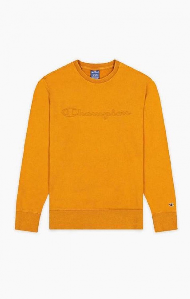 Sweats Champion Script Logo Reverse Weave Sweatshirt Homme Orange | 3108-HFCZW